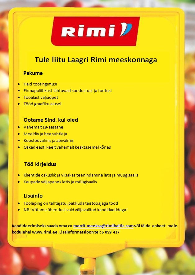Rimi Eesti Food AS Letiteenindaja (Laagri Rimi hüpermarket)
