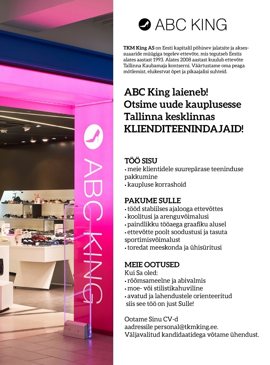 TKM KING AS ABC Kinga Tallinna uue kaupluse klienditeenindajad