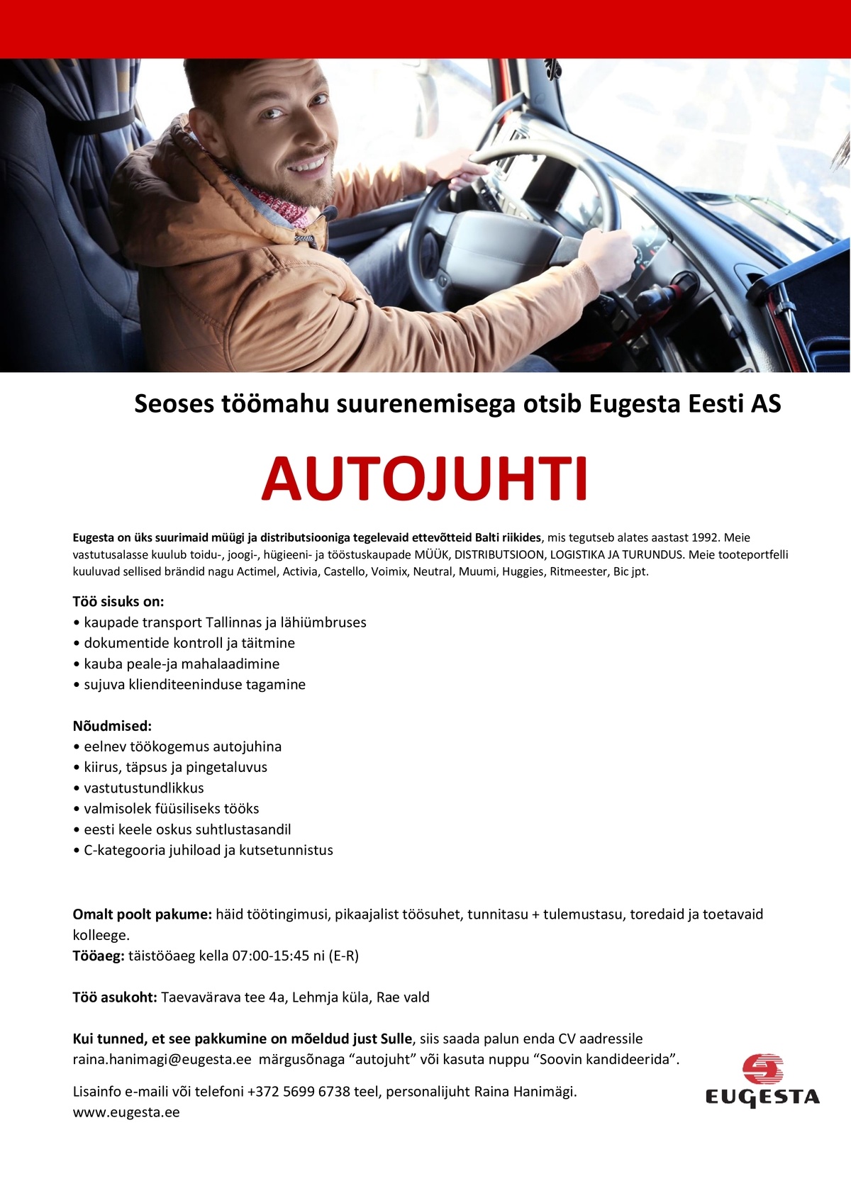 Eugesta Eesti AS Autojuht