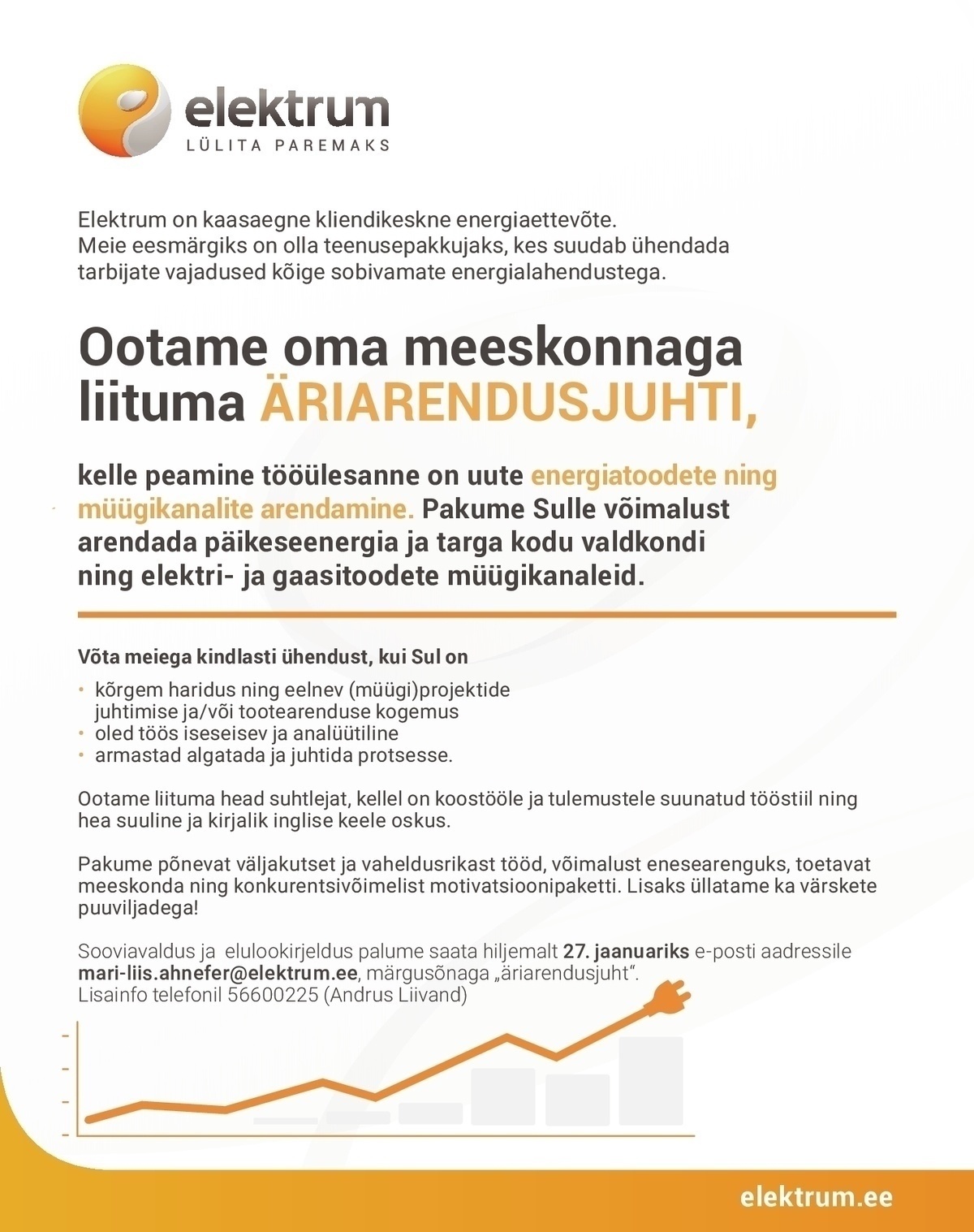 ELEKTRUM EESTI OÜ Äriarendusjuht