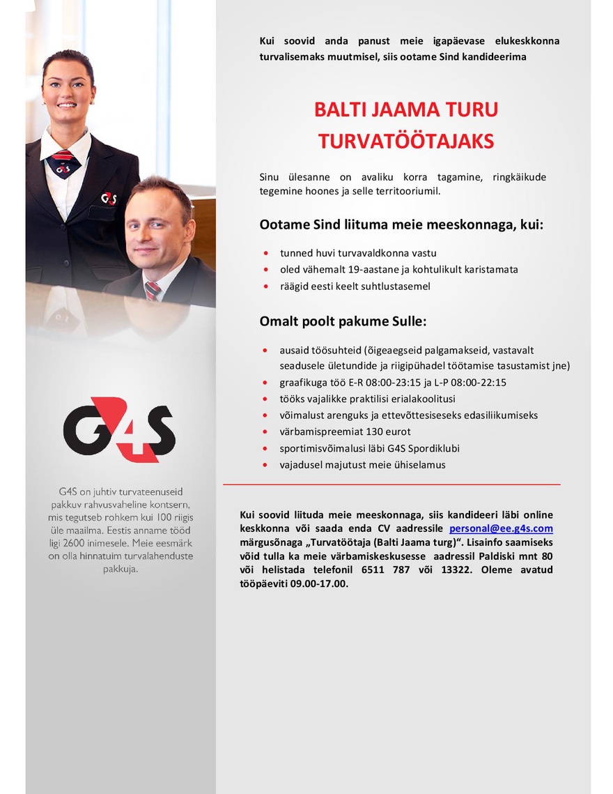 AS G4S Eesti Turvatöötaja (Balti Jaama turg)