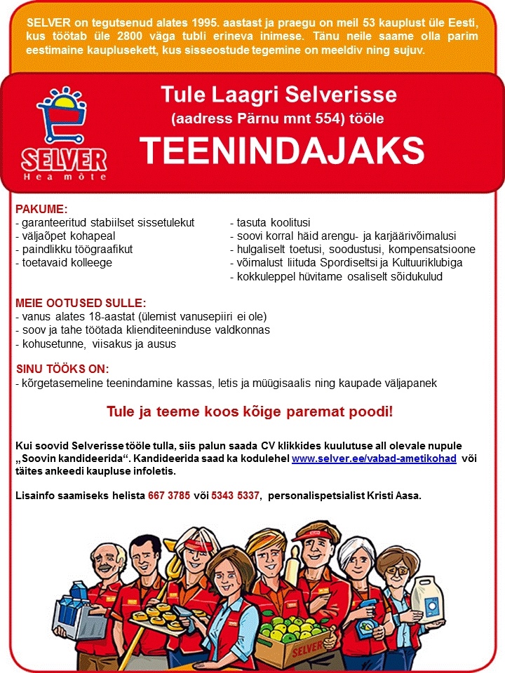 Selver Teenindaja Laagri Selveris