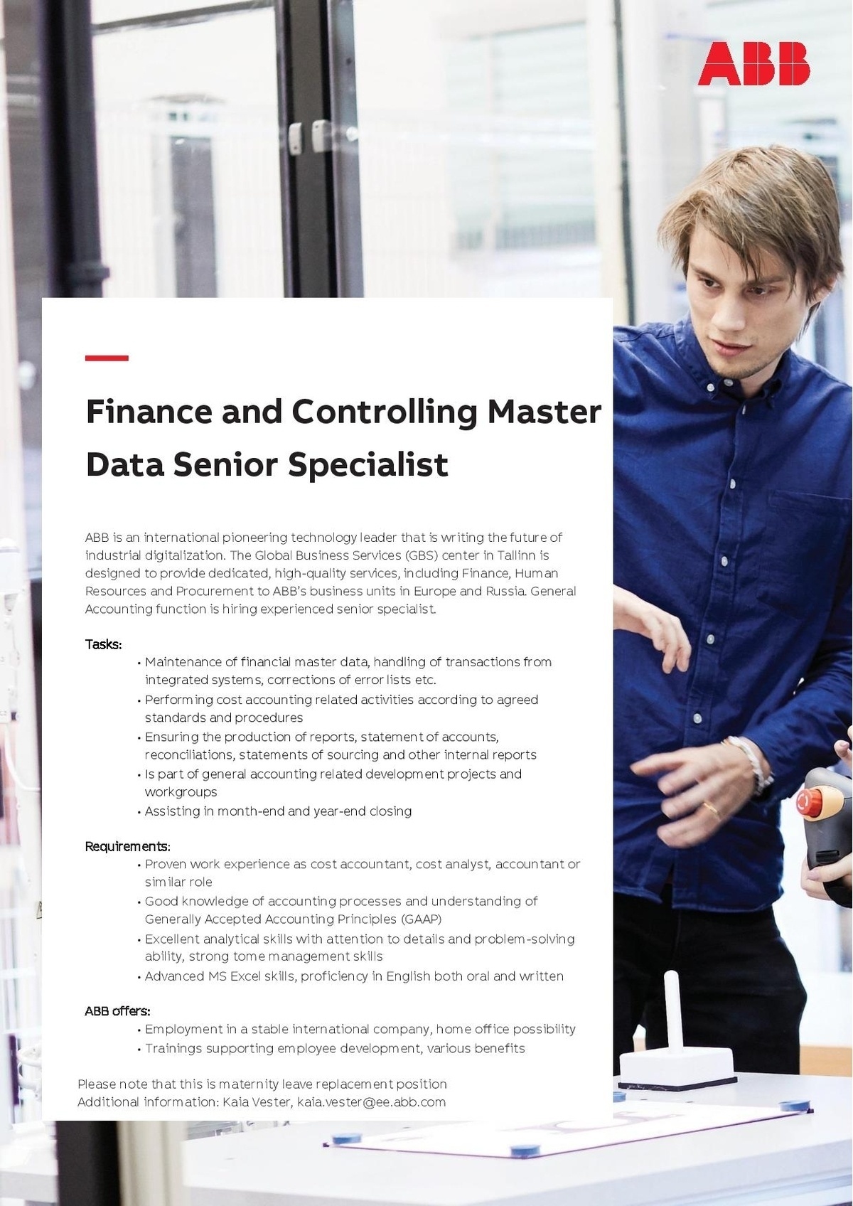 ABB AS Finance and Controlling Master Data Senior Specialist