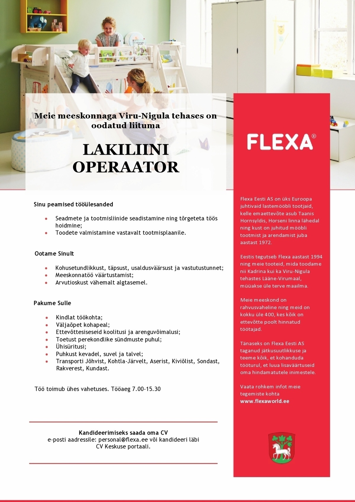 Flexa Eesti AS Lakiliini operaator