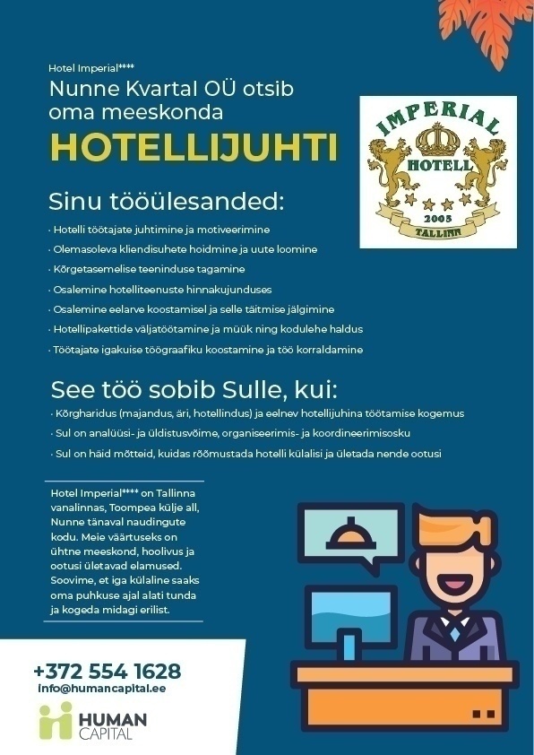 Nunne kvartal OÜ Hotellijuht