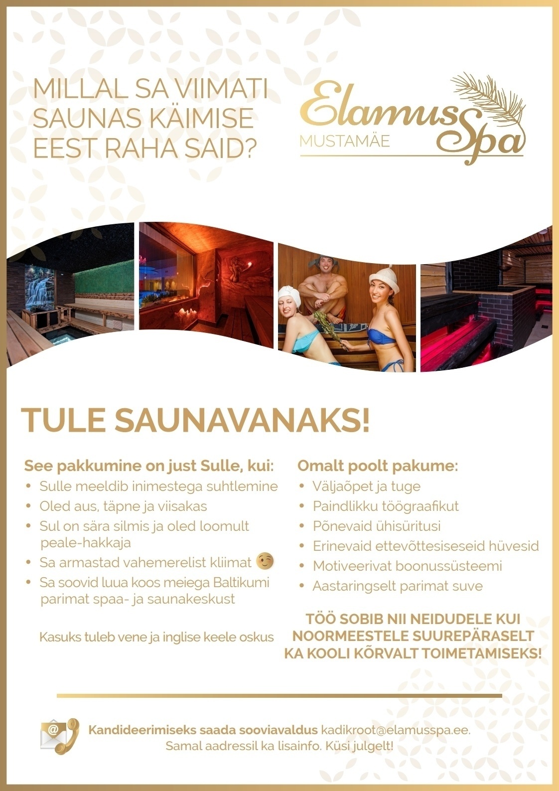 Mustamäe Spa OÜ Saunameister (Mustamäe Elamus Spa)