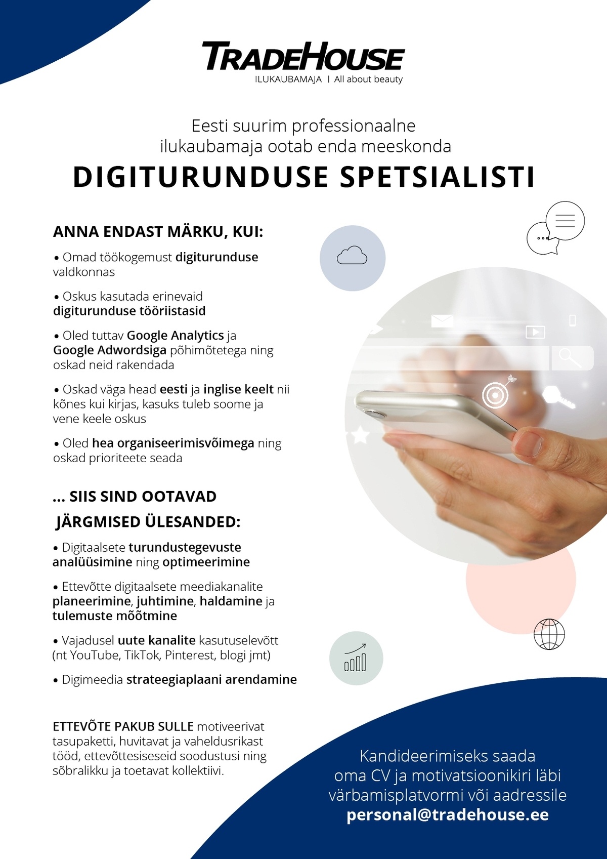 TRADEHOUSE OÜ Digiturunduse spetsialist