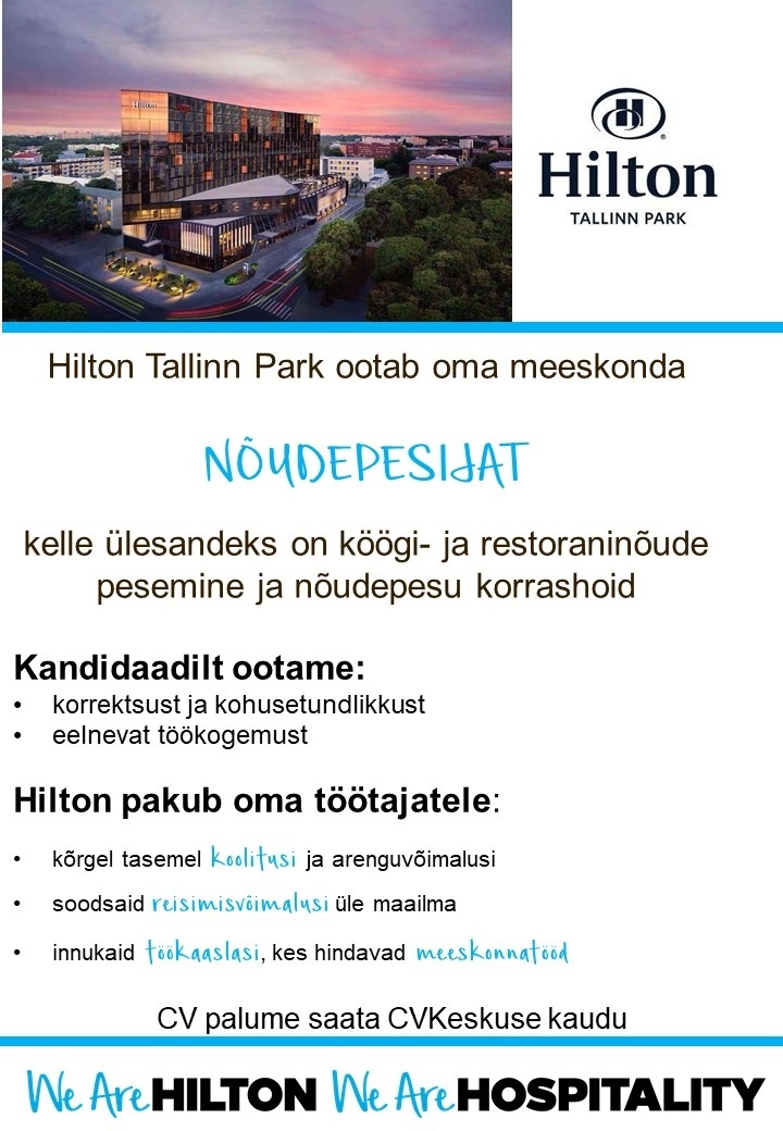 Hilton Tallinn Park Nõudepesija