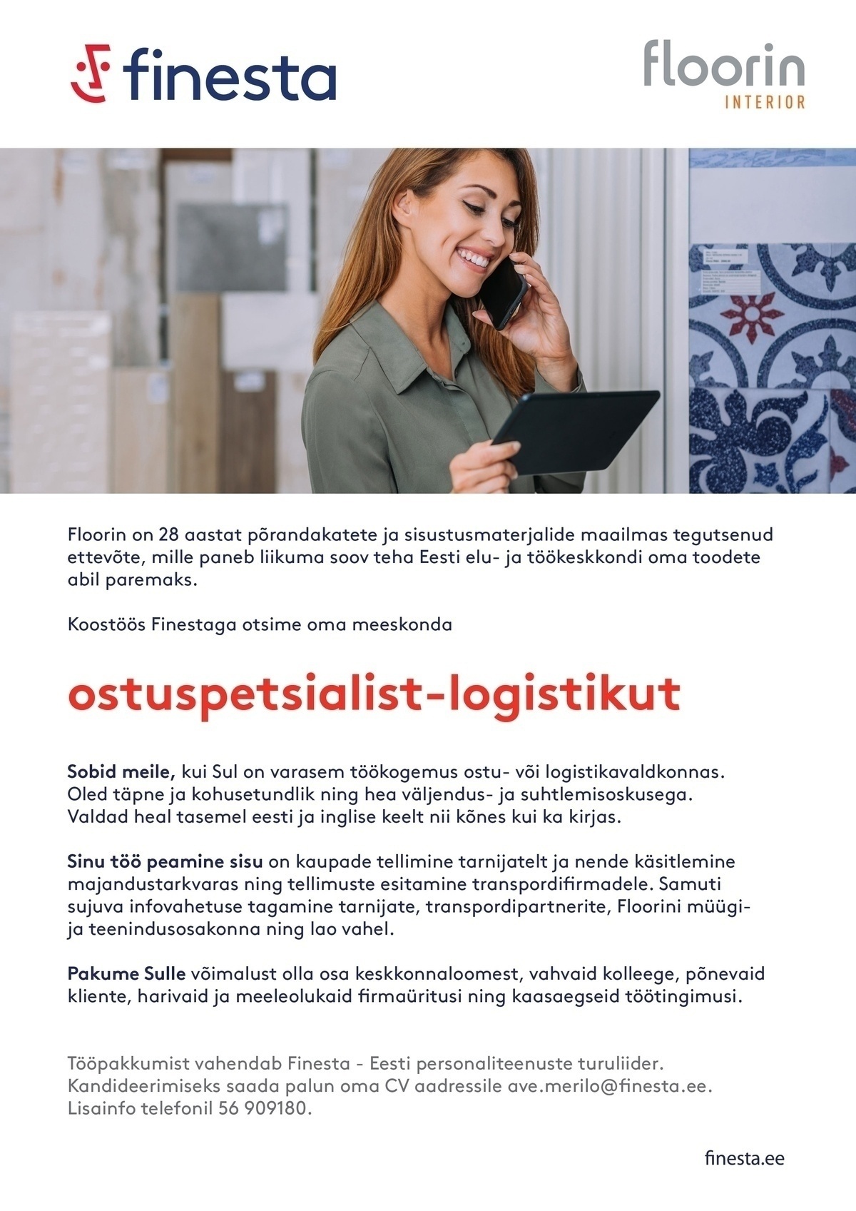 Finesta Baltic OÜ OSTUSPETSIALIST-LOGISTIK