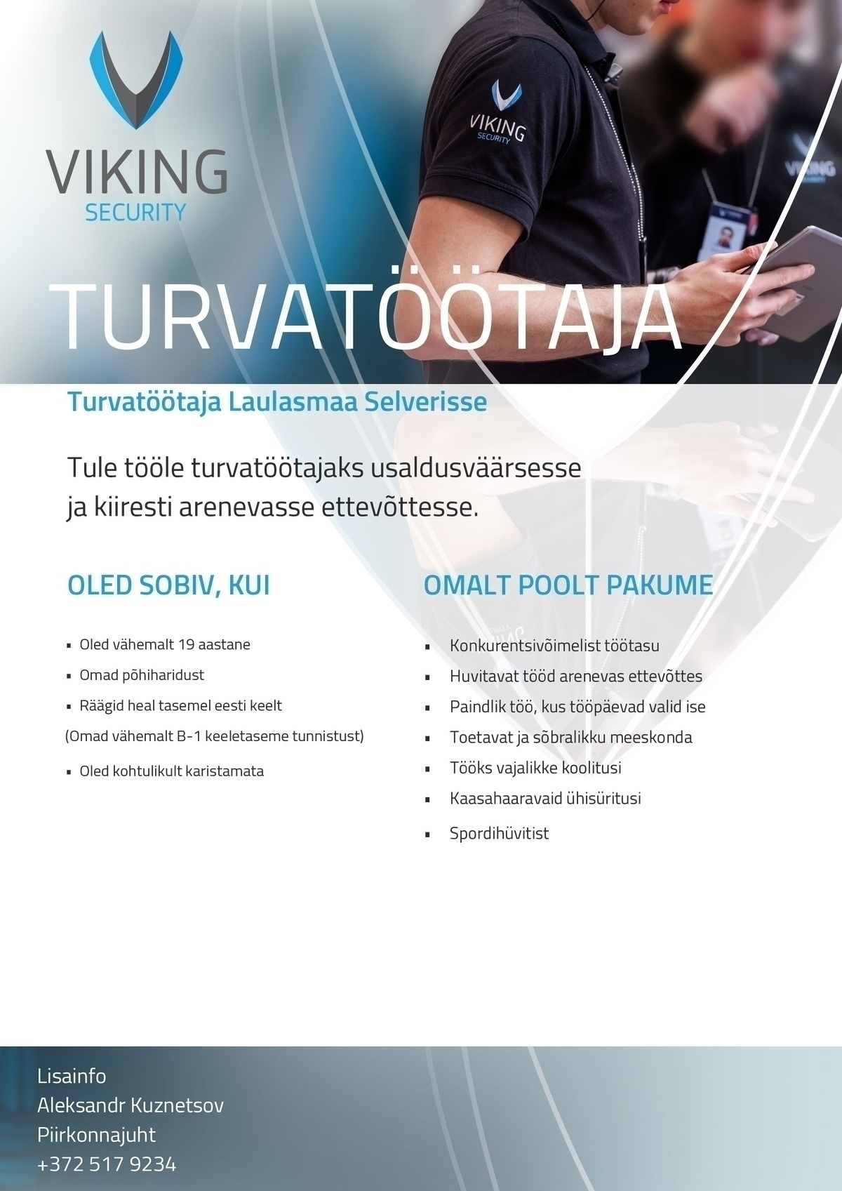 Viking Security AS Turvatöötaja Laulasmaa Selverisse