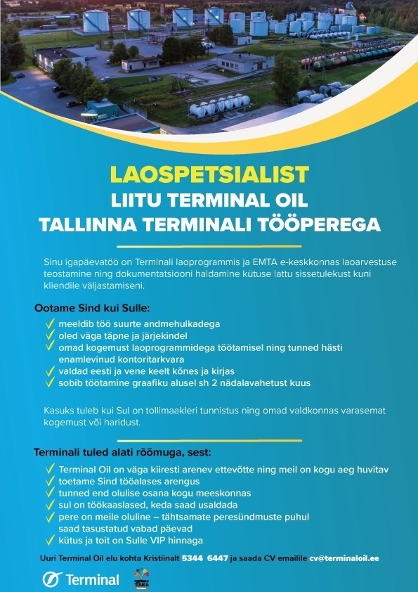 Tartu Terminal AS Laospetsialist