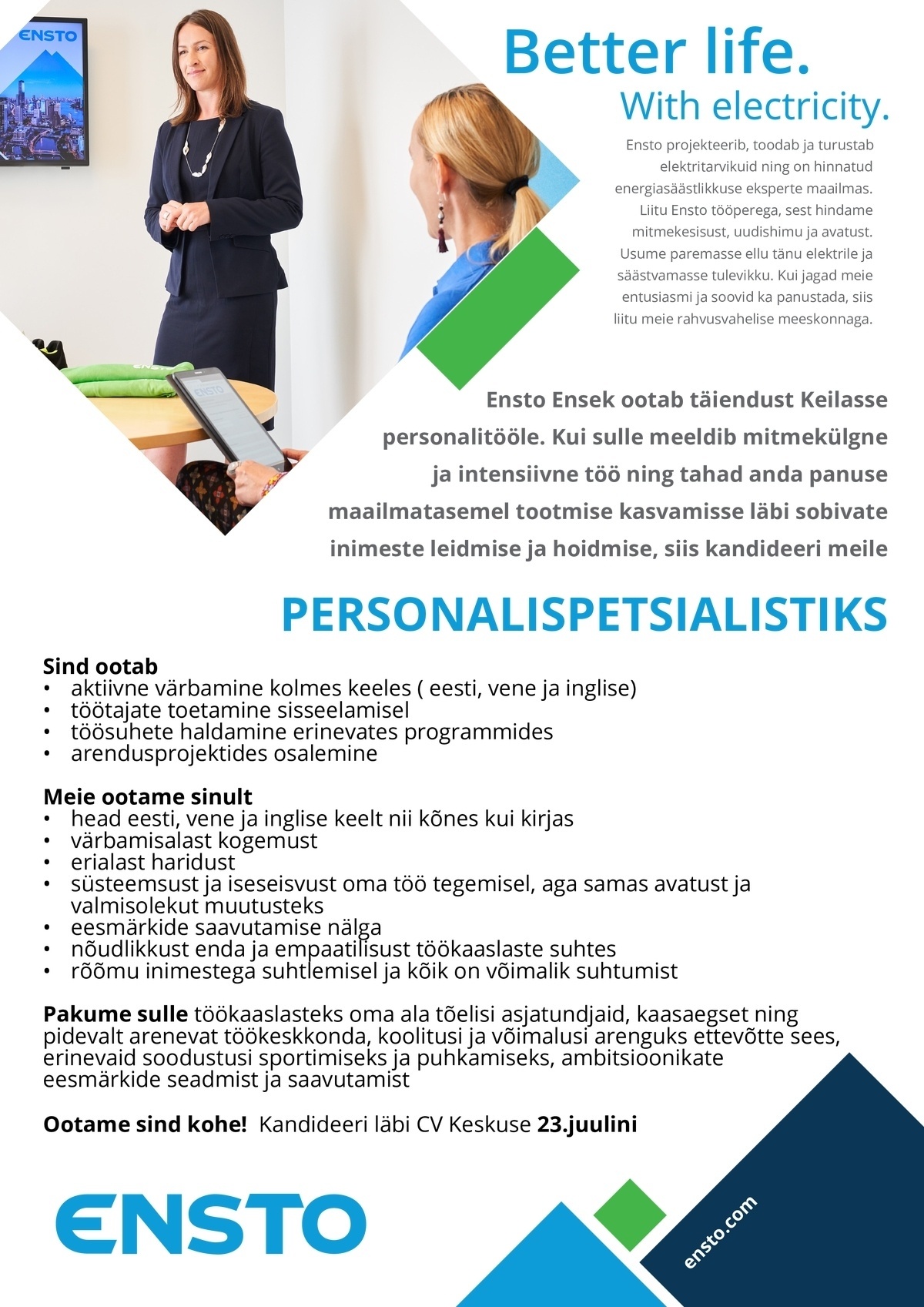 Ensto Ensek AS Personalispetsialist