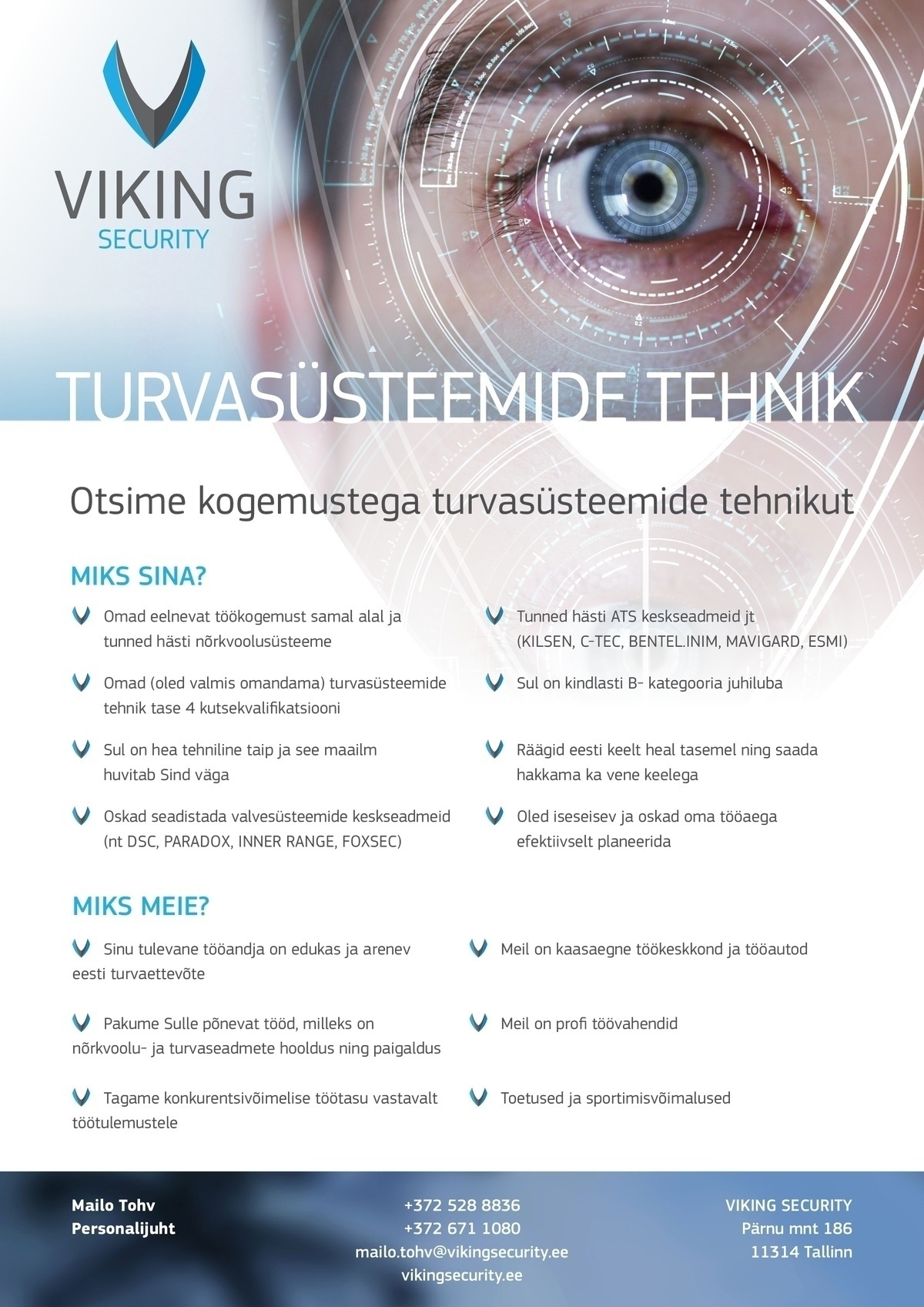 Viking Security AS Turvasüsteemide tehnik