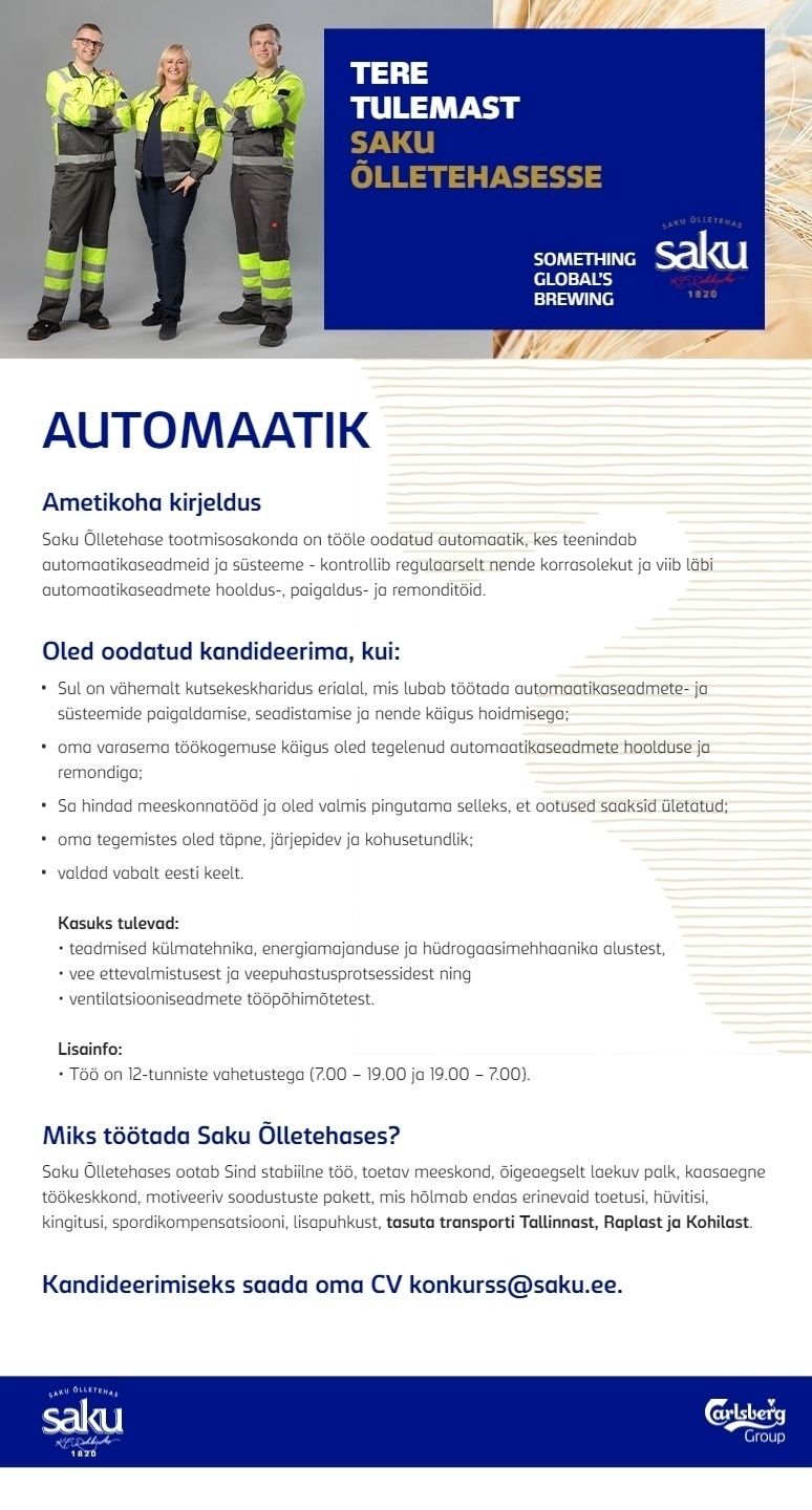 Saku Õlletehase AS Automaatik