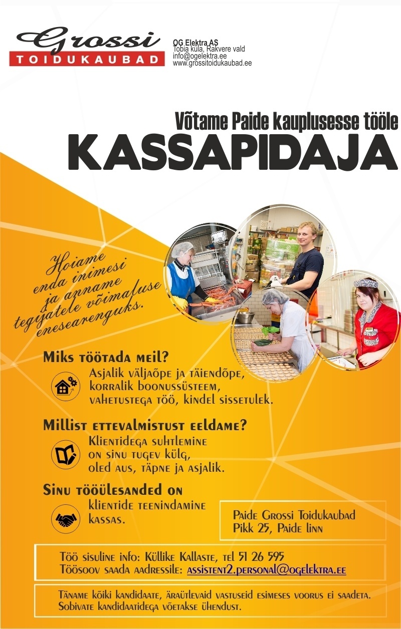 OG Elektra AS Kassapidaja (Paide)