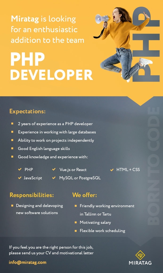 NORDIC BLUE COMMUNICATIONS OÜ PHP developer