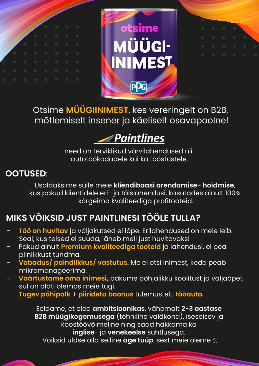 Paintlines OÜ Müügiinsener