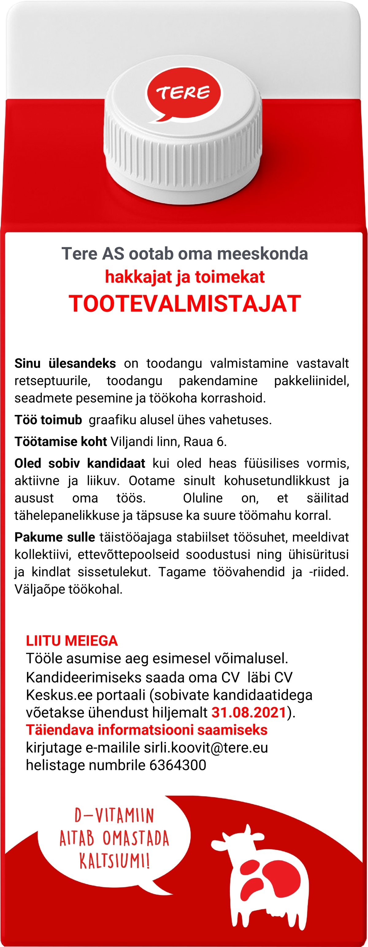 Tere AS Tootevalmistaja