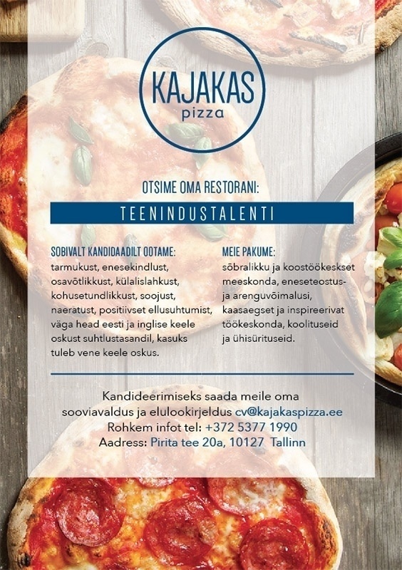 KAJAKAS PIZZA OÜ ETTEKANDJA-KLIENDITEENINDAJA