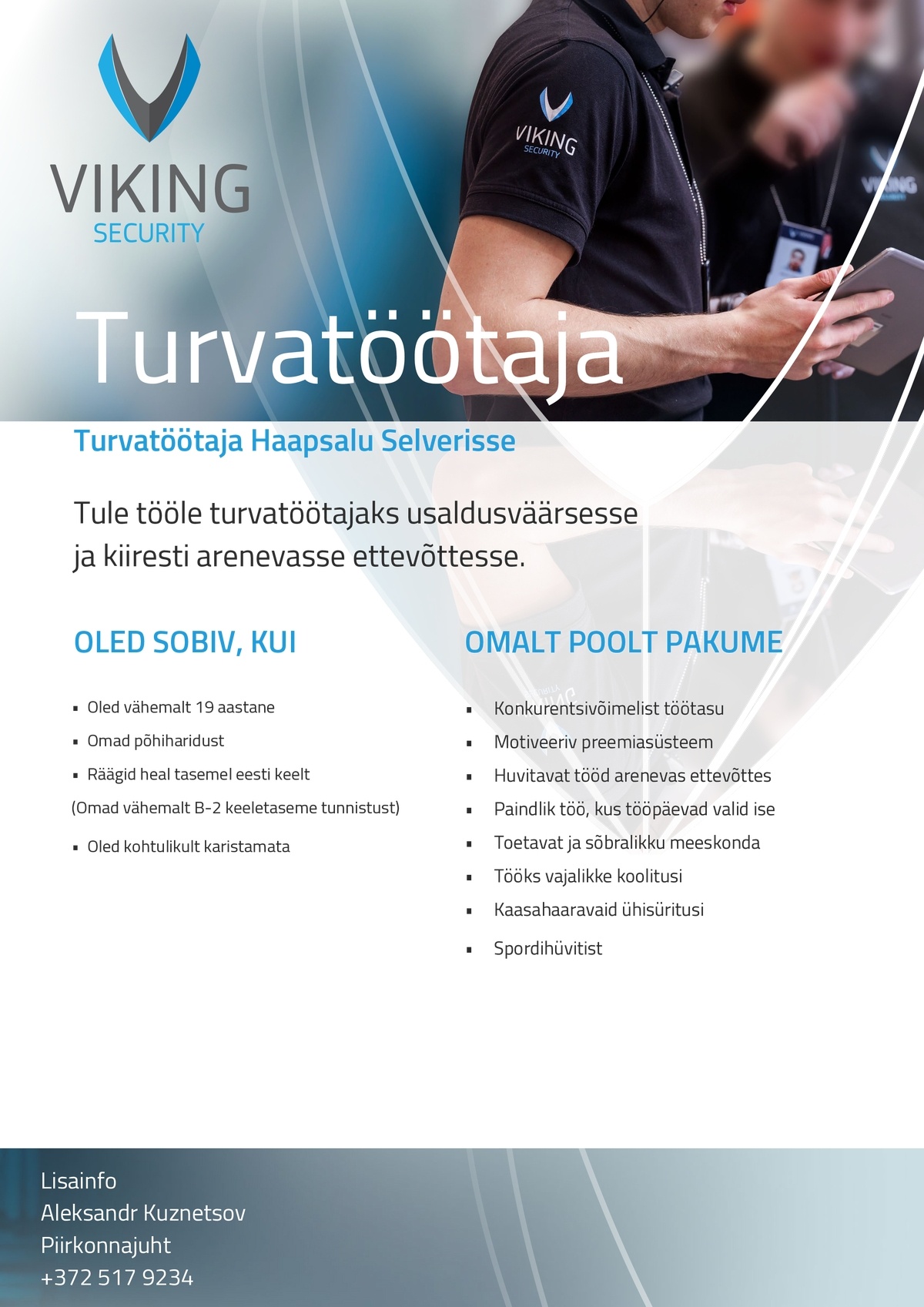 Viking Security AS Turvatöötaja Haapsalu Selverisse