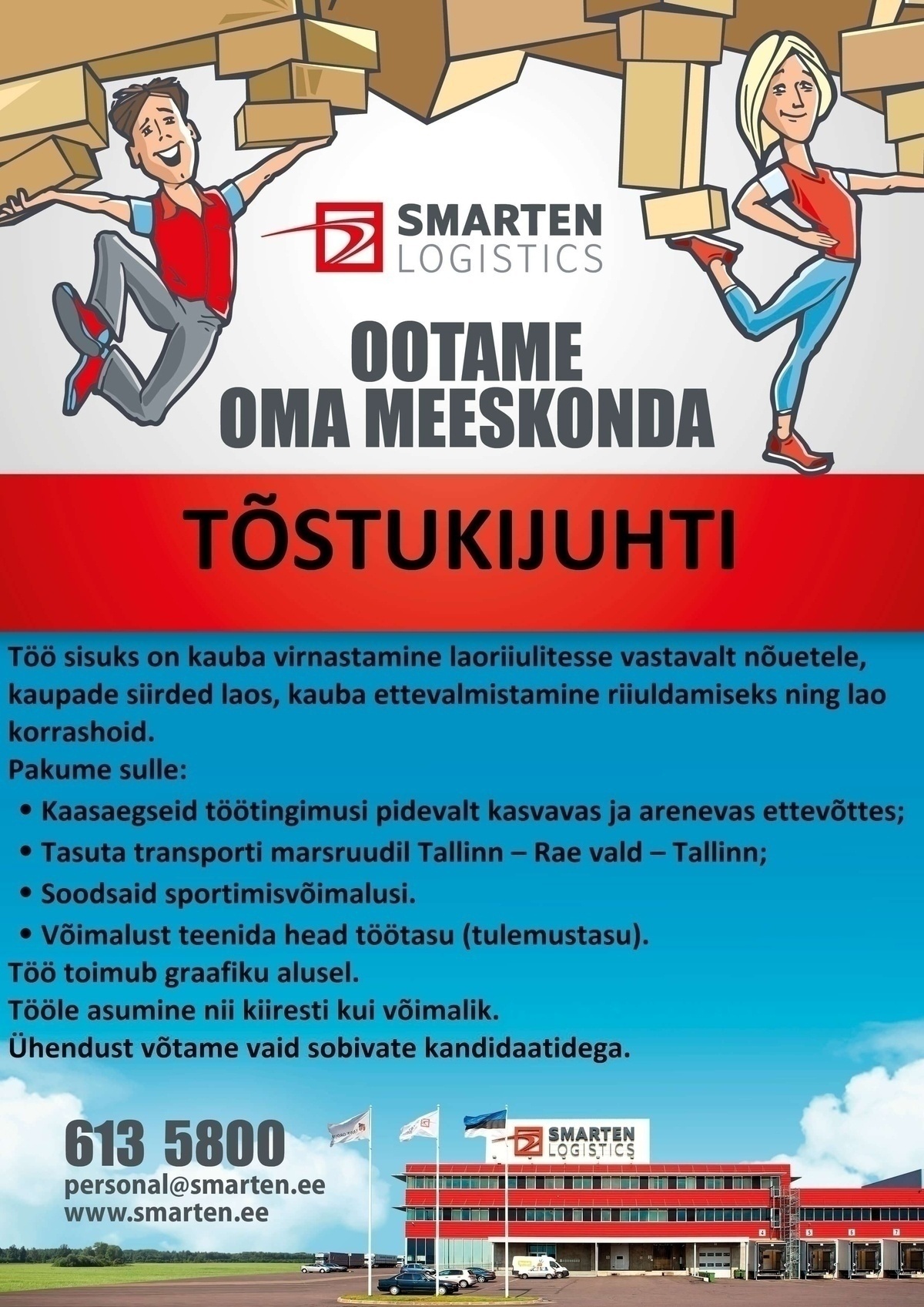 Smarten Logistics AS Tõstukijuht