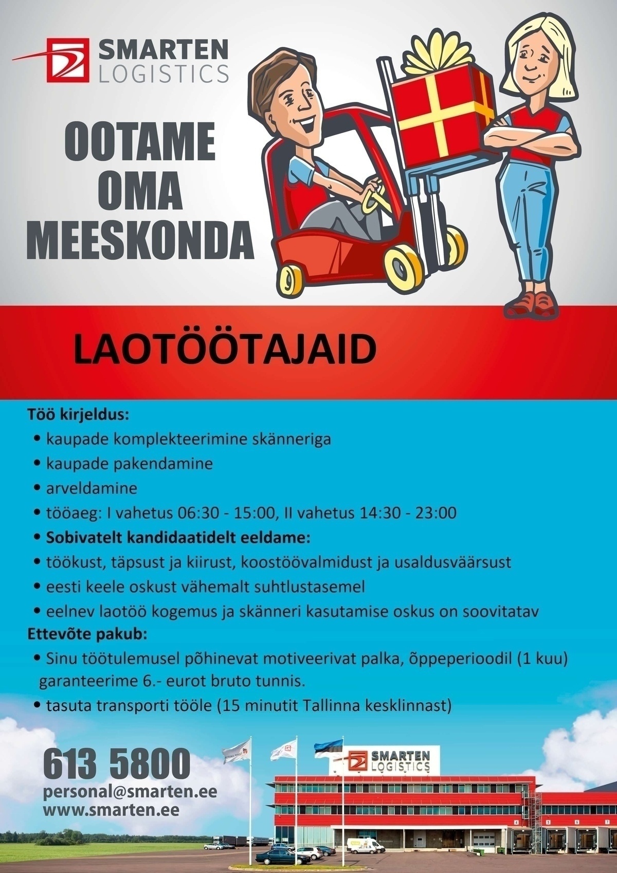 Smarten Logistics AS LAOTÖÖTAJA