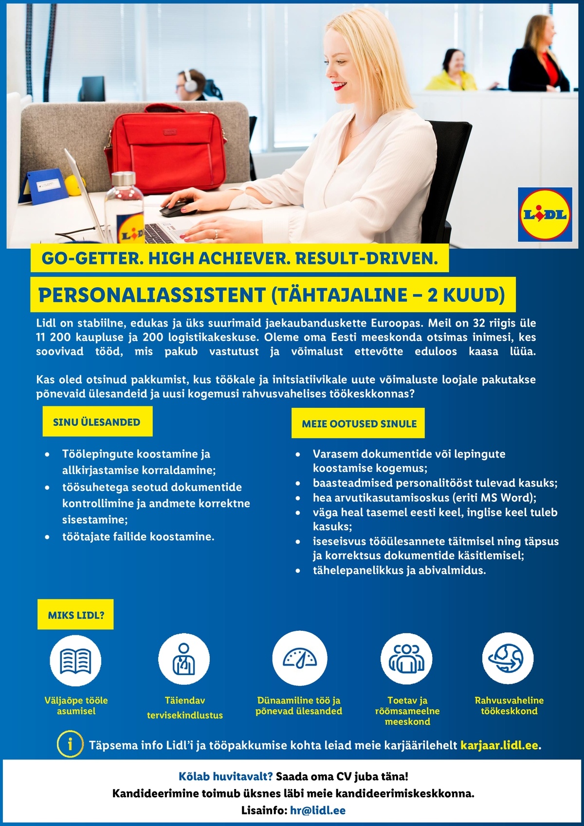 Lidl Eesti OÜ Personaliassistent (tähtajaline)