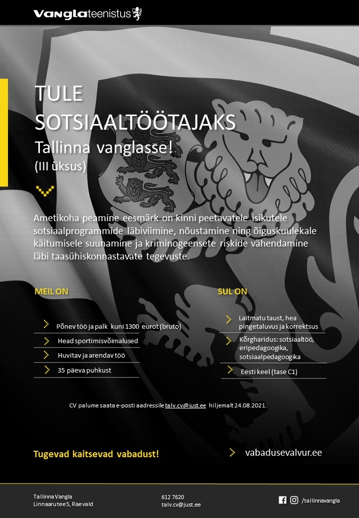 Tallinna Vangla Sotsiaaltöötaja (III üksus)