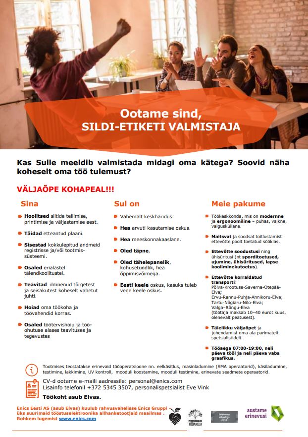 Enics Estonia Sildi-etiketi valmistaja