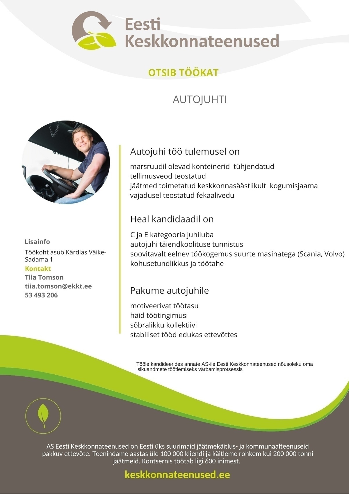 Eesti Keskkonnateenused AS Autojuht