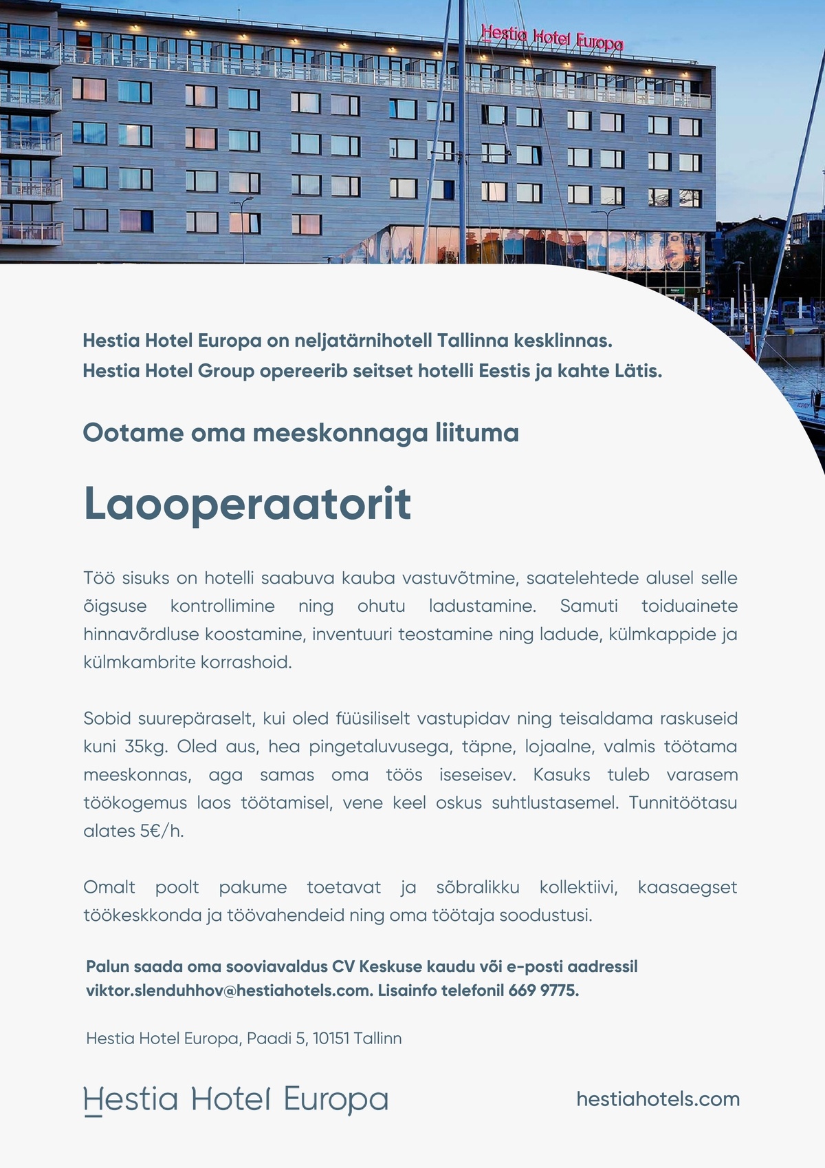 Hestia Hotel Europa Laooperaator (Hestia Hotel Europa)