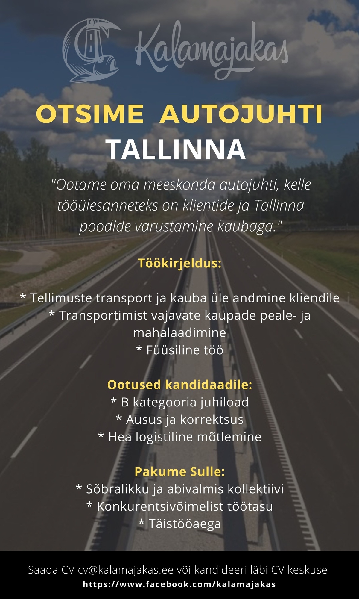 Kalamajakas OÜ Autojuht