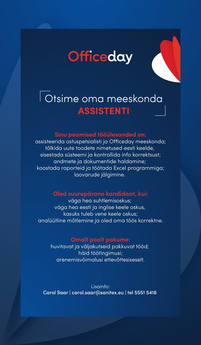 Sanitex  OÜ Assistent