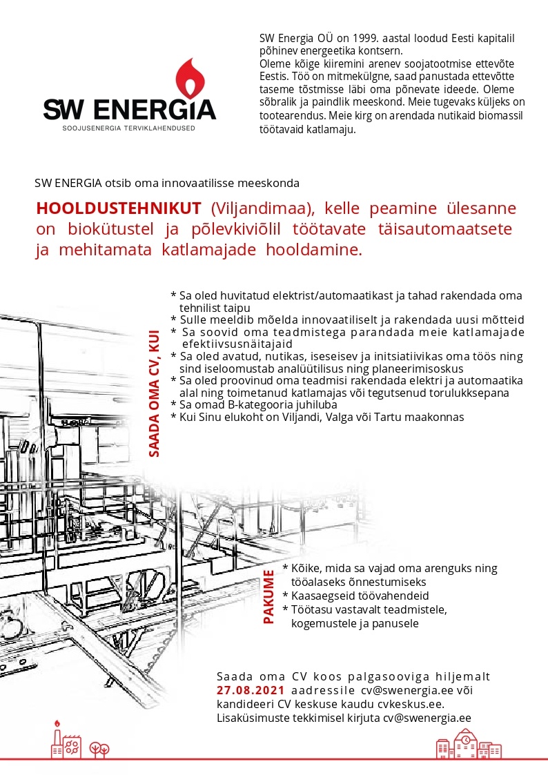 SW Energia OÜ Hooldustehnik