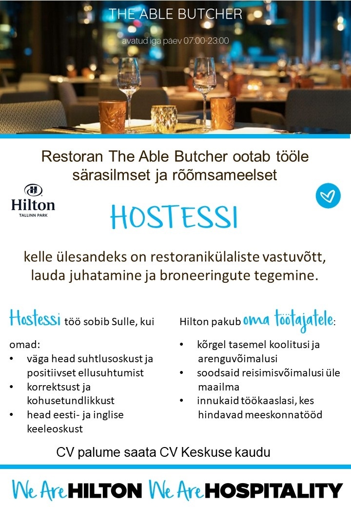 Hilton Tallinn Park Hostess