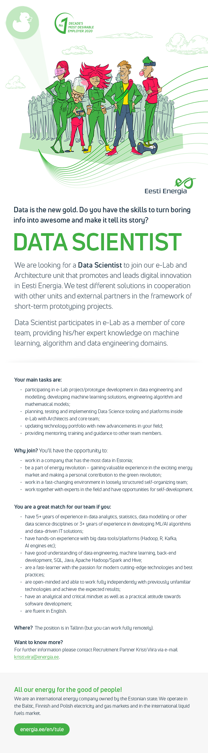 Eesti Energia AS DATA SCIENTIST