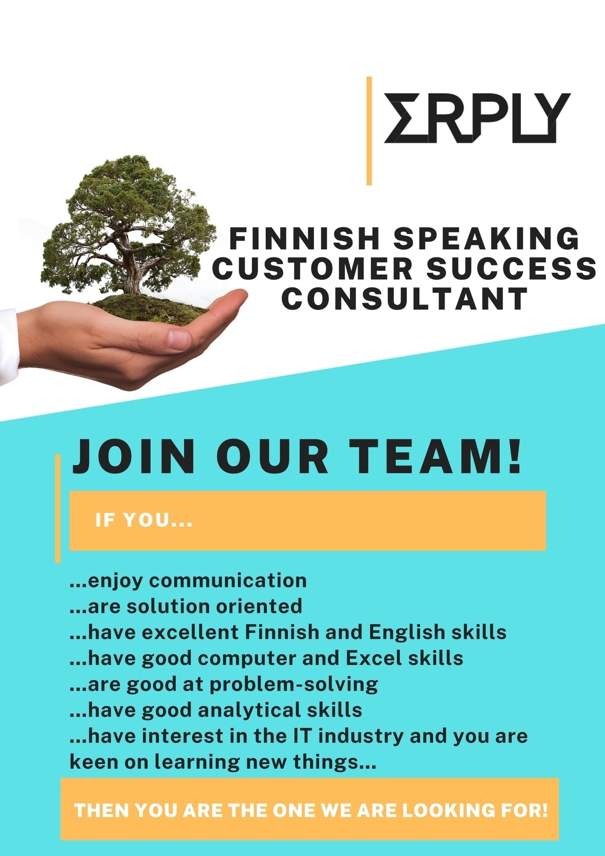 Erply Software OÜ Finnish Speaking Customer Success Consultant