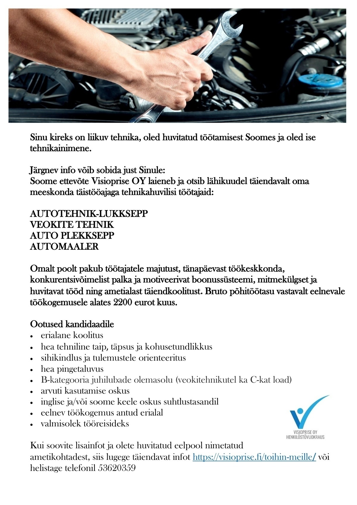 Visioprise Oy Autotehnik