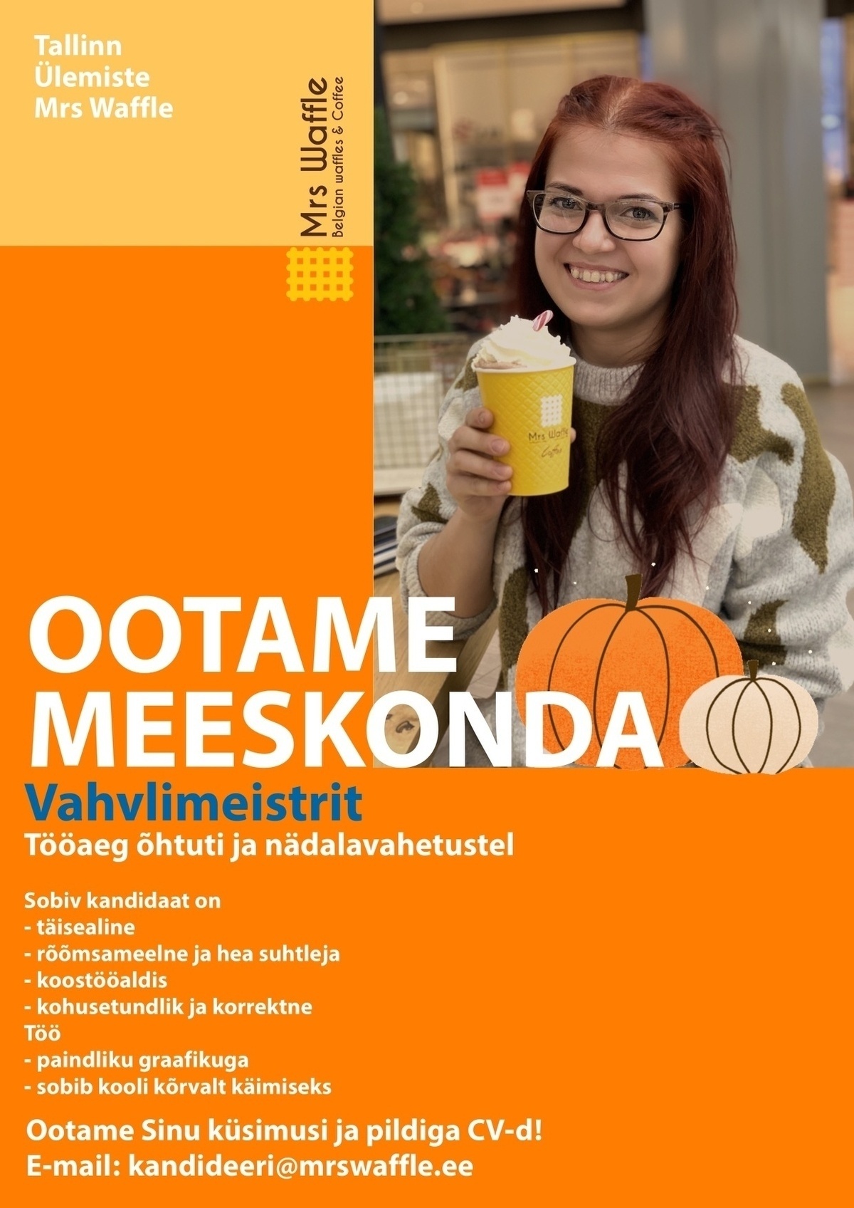 Vahvlikohvik OÜ Klienditeenindaja-vahvlimeister