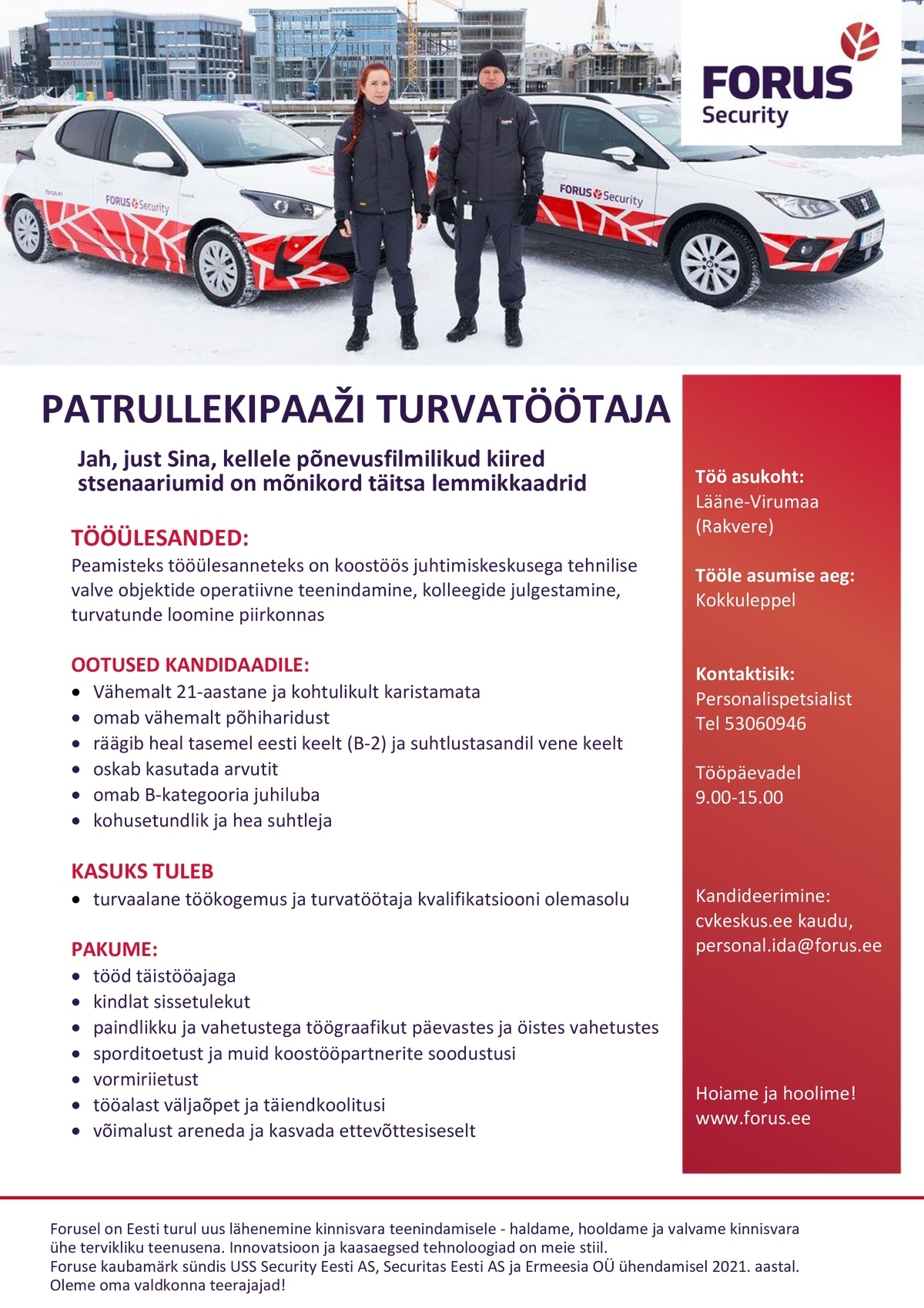 Forus Security AS Patrullekipaaži turvatöötaja