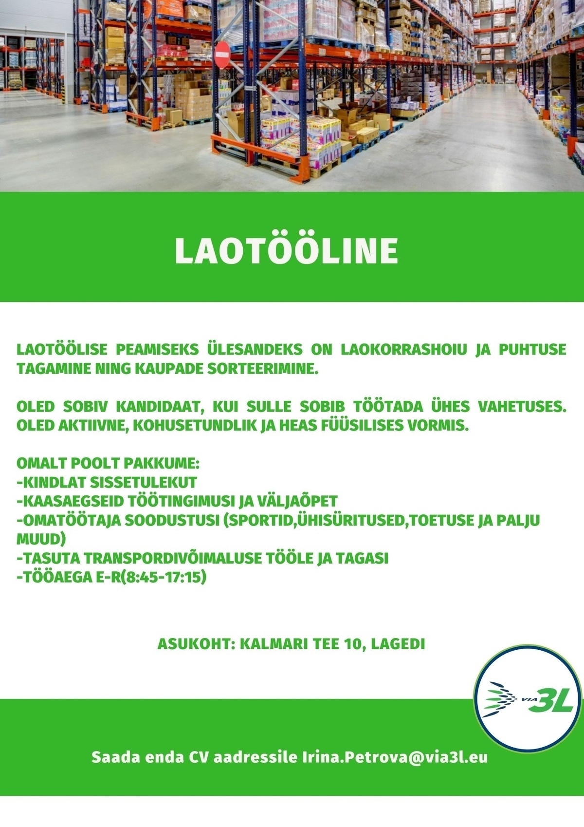 Via 3L OÜ Laotööline