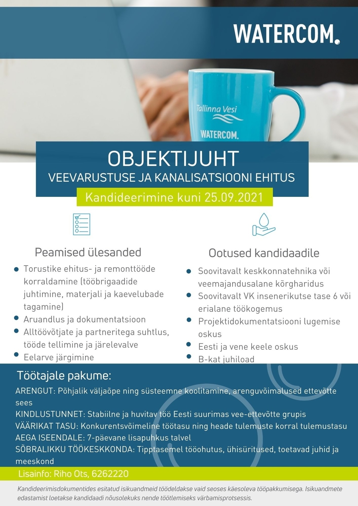 Watercom OÜ Objektijuht