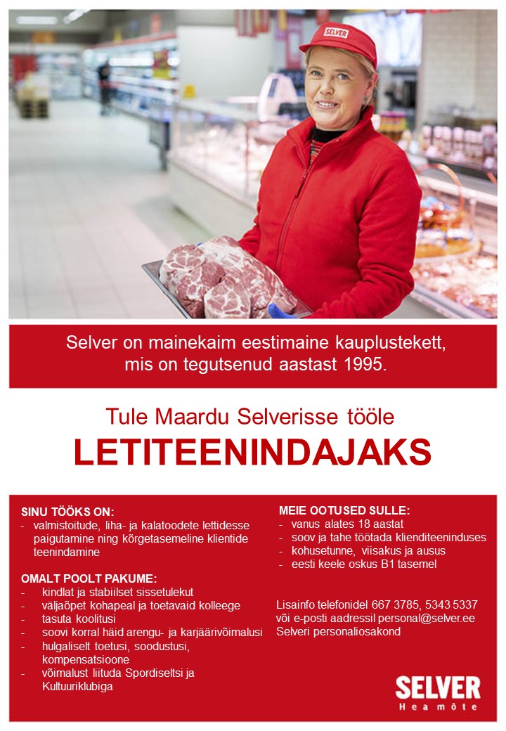 Selver Letiteenindaja Maardu Selveris