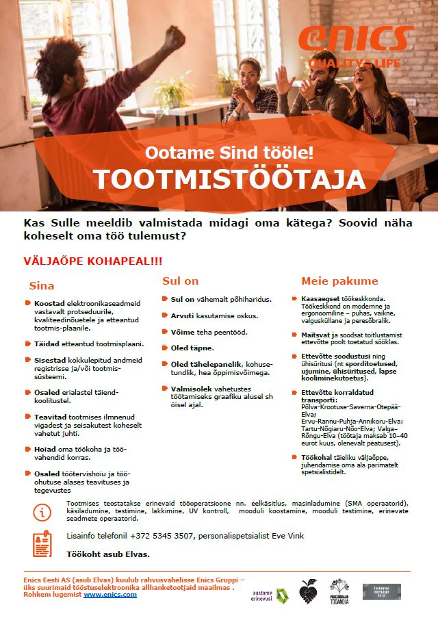 Enics Estonia Tootmistöötaja