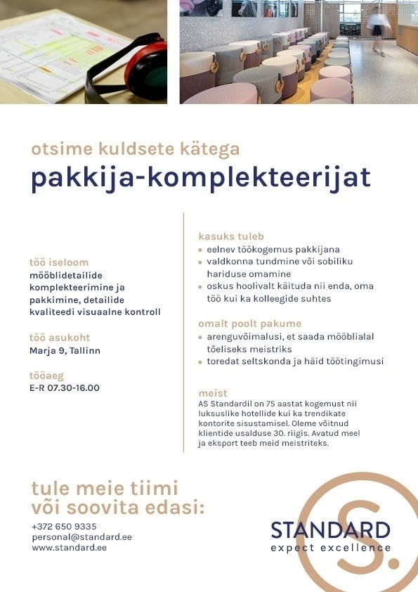 Standard AS Pakkija-komplekteerija