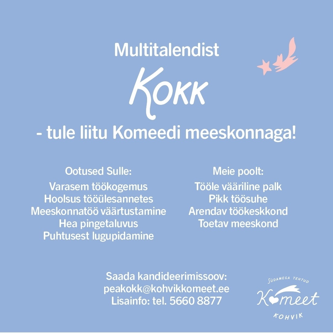 PLUSPRISMA OÜ Kokk