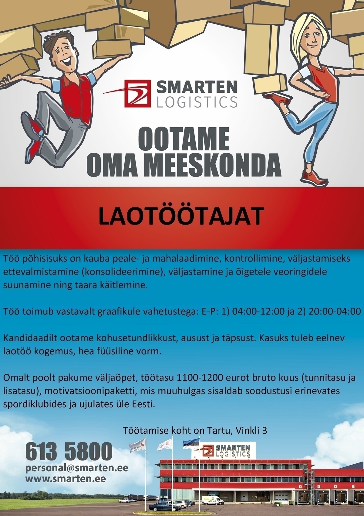 Smarten Logistics AS Laotööline