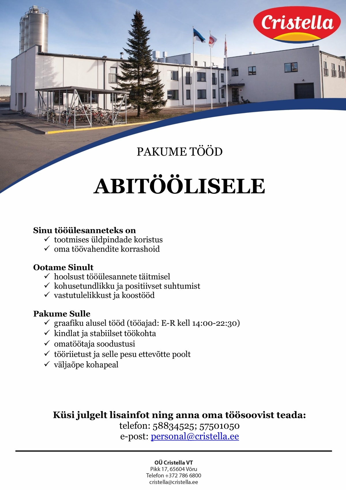 CRISTELLA VT OÜ Abitööline