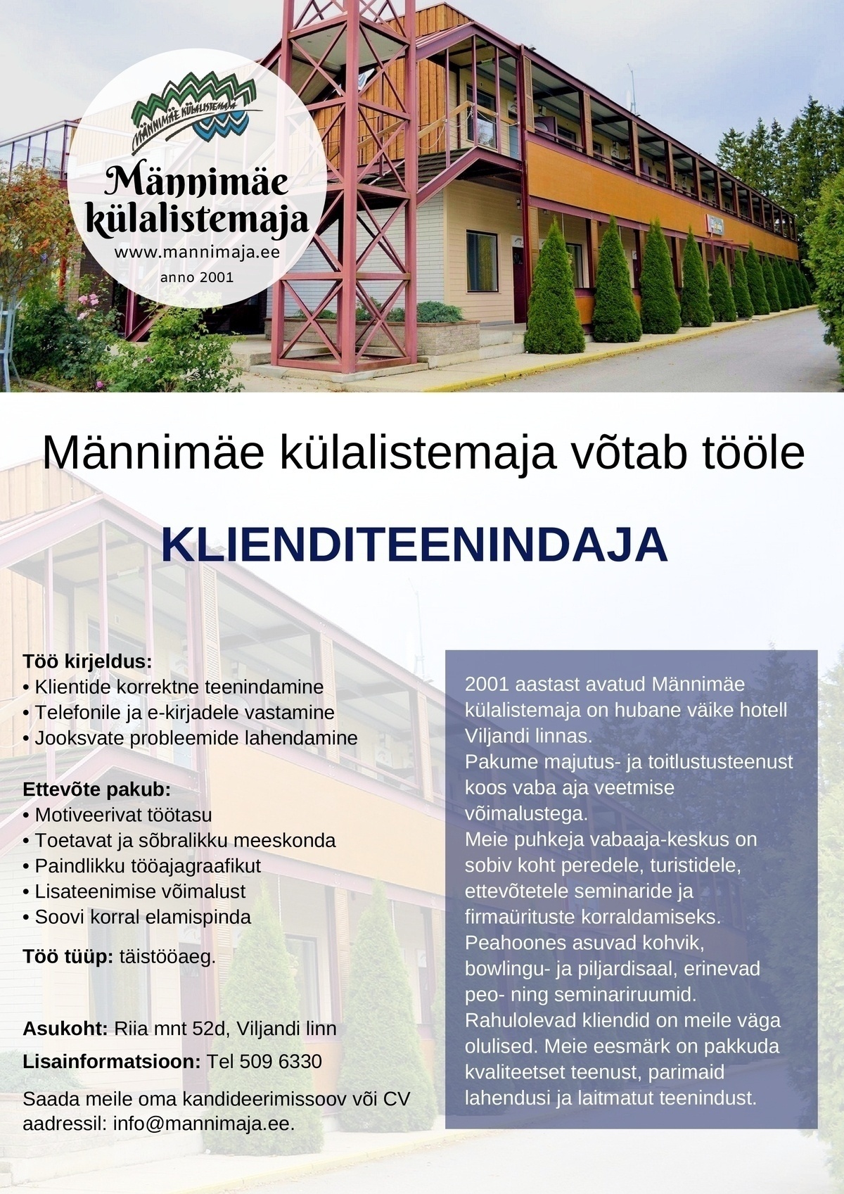 VILJANDI KEK OÜ Klienditeenindaja