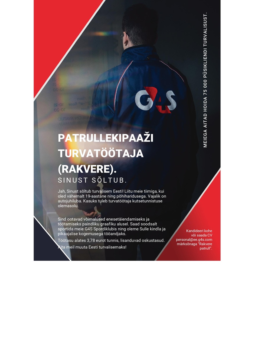 AS G4S Eesti Patrullekipaaži turvatöötaja (Rakvere)